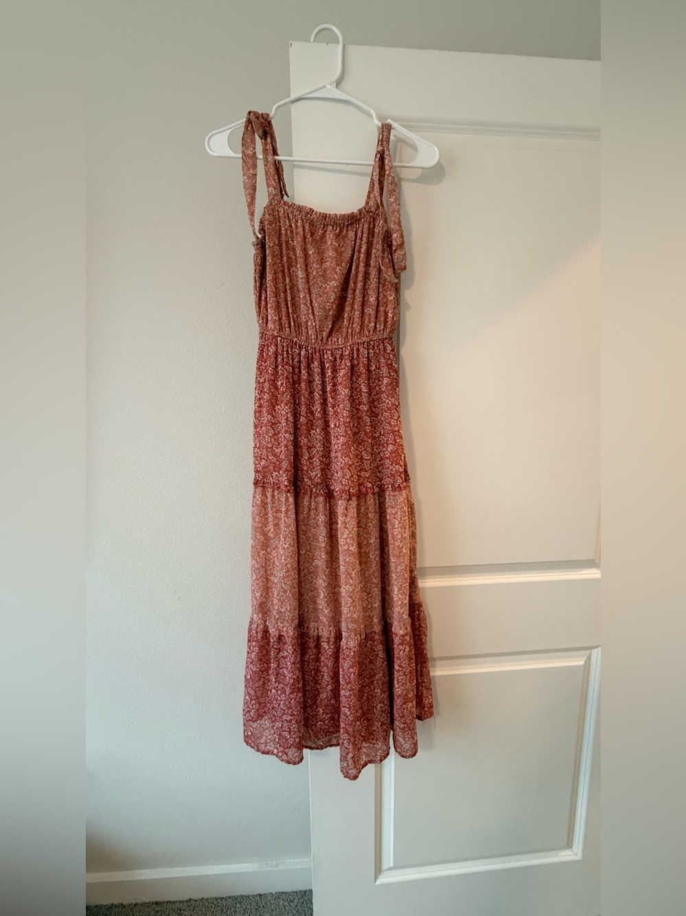Sincerely Jules Dusty Rose Tiered Maxi Dress